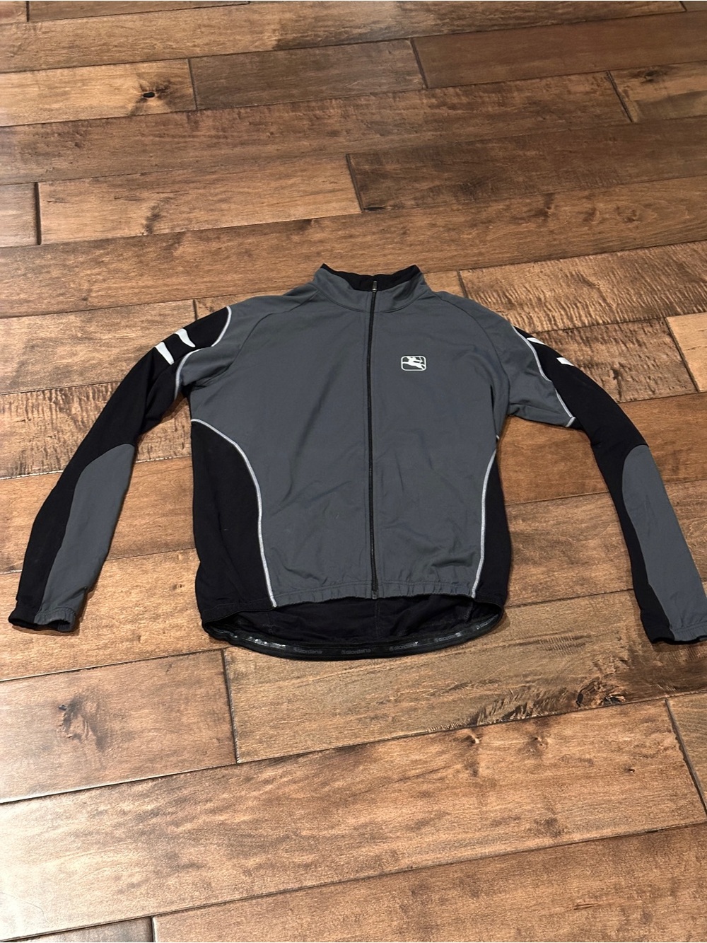 Giordana Medium Men's Gray & Black Full-Zip Cycling Top Jacket